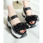 サンダル ラメシアーフリル厚底ストラップスポーツサンダル ZOZOTOWN+オフィシャルサイト限定商品 レディース