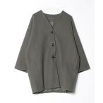 「notch.」 ノーカラーコート M グリーン レディース