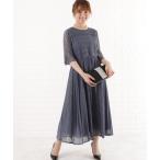「Lace Ladies」 半袖ワンピース M ブルーグレー レディース