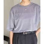 tシャツ シアーベロアTシャツ レディース