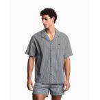 シャツ 「オンライン限定」「エンポリオ アルマーニ」ビーチウェア シャツ ミックスパターン メンズ