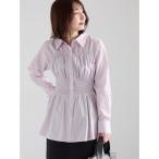 ブラウス シャツ ペプラムシャーリングシャツブラウス レディース