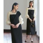 「RUIRUE BOUTIQUE」 長袖ワンピース LL ブラック レディース