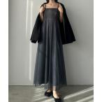 「Louere」 キャミソールワンピース X-LARGE ダークグレー レディース