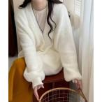 「Miniministore」 ニットカーディガン FREE アイボリー レディース