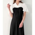 「junoah」 半袖ワンピース X-LARGE ブラック レディース