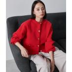 「RANAN」 ニットカーディガン M レッド レディース