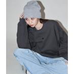 「PUBLUX」 スウェットカットソー フリ- チャコールグレー レディース