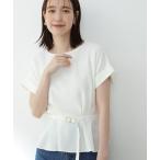 「N.（N. Natural Beauty Basic）」 半袖ブラウス MEDIUM オフホワイト レディース