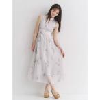ワンピース 花柄バックレースアップワンピース