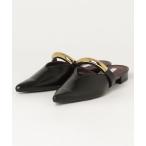 サンダル EVOL イーボル ゴールドモチーフフラットミュール クッション入り IY5706 レディース