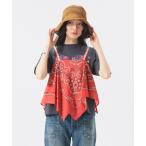 キャミソール バンダナ プリント キャミ