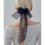 ショッピングシュシュ シュシュ ロング シアー リボン シュシュ