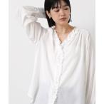 ショッピングローン ブラウス シャツ ローンフリルＶネックブラウス レディース