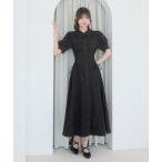 シャツワンピース サイドレースアップシャツワンピース