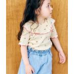 tシャツ 「WEB限定」ワッフルフリル衿Tシャツ キッズ 子供服 女の子