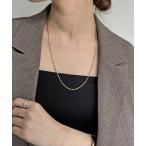 ネックレス 変形ボールチェーンスライダーネックレス レディース