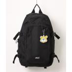 デイバック リュック 大容量 2層式 バックパック A4・PC収納対応 ラバーチャーム付き メンズ レディース