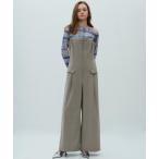 サロペット オーバーオール 「2026春新作」ワイドストレートオールインワン＊パンツドレス レディース