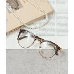 ショッピングメガネ 伊達メガネ メガネ 眼鏡 マーブルハーフリムメガネ レディース