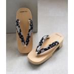 ショッピング下駄 桐下駄 日本製 高右近白木 ニコアンティーク（M）レース レディース