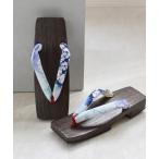 ショッピング下駄 桐下駄 日本製 角型右近焼き ニコアンティーク（M） レディース