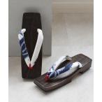 ショッピング下駄 桐下駄 日本製 角型右近焼き ニコアンティーク（L） レディース