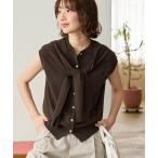 ニット セーター 限定展開　肩掛け フェイクショール ニット トップス レディース