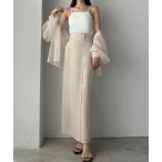 「Louere」 タイトスカート LARGE アイボリー レディース