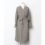 「MAYSON GREY」 ノーカラーコート 1 グリーン レディース