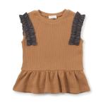 tシャツ 「WEB限定」袖フリルワッフルTシャツ キッズ 子供服 女の子