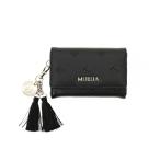  футляр для визитных карточек [MURUA/m Roo a] EMBOSS SERIES кисточка & Logo очарование имеется футляр для визитных карточек женский 