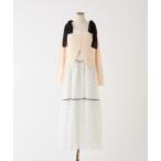 ワンピース カーディガンセット配色リボンワンピース