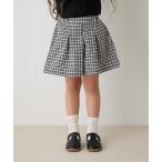 ワイドパンツ パンツ チェックタックショートパンツ キッズ 子供服 男の子 女の子