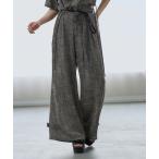 スラックス パンツ カラミメッシュワイドパンツ(HARE) レディース