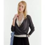 ショッピングラップ カーディガン ラップ風 フェイクレイヤード トップス FX26S224「Fano Studios」「2026SS」 レディース