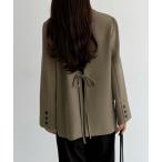 「callautia」 ジャケット LARGE ダークベージュ レディース