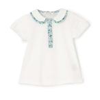 ショッピング服 ブラウス シャツ 小花柄コンビブラウス キッズ 子供服 男の子 女の子