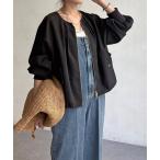 コート アウター 「WEB限定」リネンライクツイルブルゾン レディース