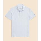 ポロシャツ Performance Series　ポリエステルブレンド　ストレッチジャージー　メッシュプリント　ゴルフポロシャツ メンズ