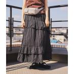 スカート ワッシャーティアードスカート