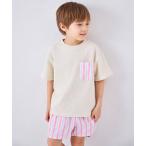 セットアップ 「リンクコーデ」「さらっとワッフル」ユニセックス 半袖 セットアップ キッズ 子供服 男の子 女の子