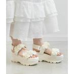 サンダル シアーフラワーベルトスポーツサンダル レディース