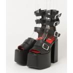 サンダル ヨースケYOSUKEウィメンズ厚底チャンキーヒール4ストラップカウンターバックジッパーブーツサンダル2810148 レディース