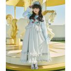 ショッピングブルー ジャンパースカート 「クティールとレトロ」ゴブランドッキングフリルリボンジャンパースカート