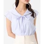 ブラウス シャツ 2026春夏新作 レーストリムセーラーカラーブラウス レディース