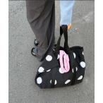 ショッピング水玉 トートバッグ 水玉大容量デニムトートバッグ レディース