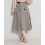 ショッピングミモレ丈 スカート 「洗える・通勤」リネンライク サマーツイード スカート