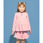 ショッピングキッズ 水着 女の子 水着 「SWIM」「UVカット」ティアードラッシュガード・フリルパンツセット キッズ 子供 女の子