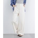 パンツ ツイルワイドパンツ レディース